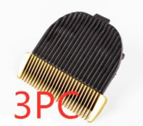 Detailed close-up of a black ceramic replacement blade with gold cutting edge.