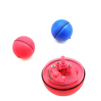 LED Auto-Rolling Interactive Cat Toy Ball – USB-Rechargeable, Feather Teaser & Laser Modes | Pawfy Land