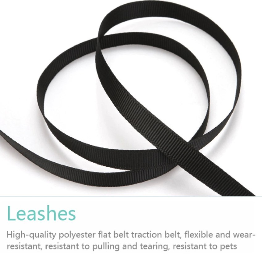 Coiled black flat tape replacement for the retractable dog leash.